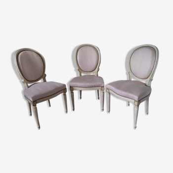 Louis XVI style medallion chairs