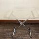 Hollywood chrome and plexiglass space age bedside coffee table 1970