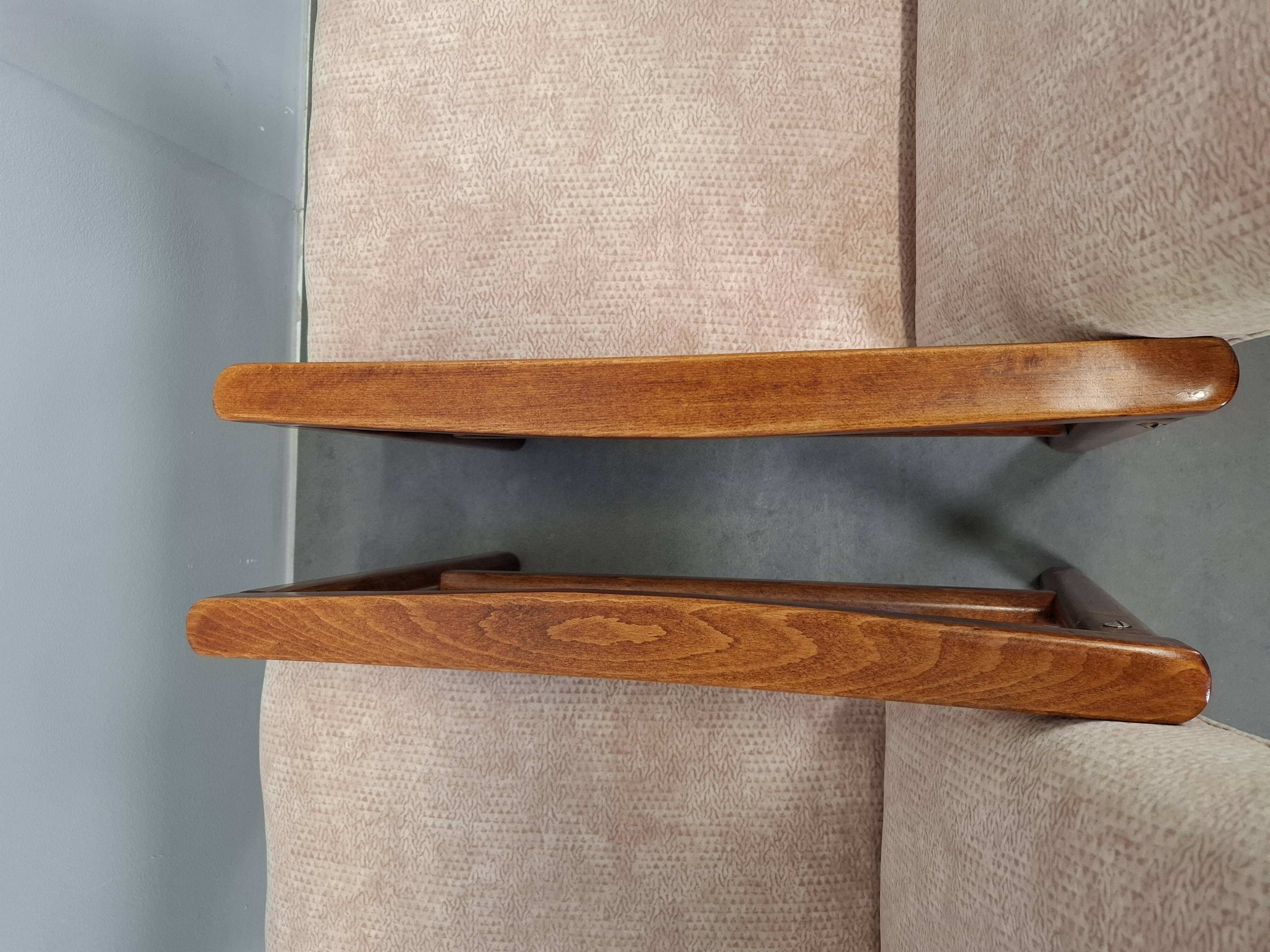 Pair of TON Mid-Century Modern Armchairs, Czechoslovakia, 1970s