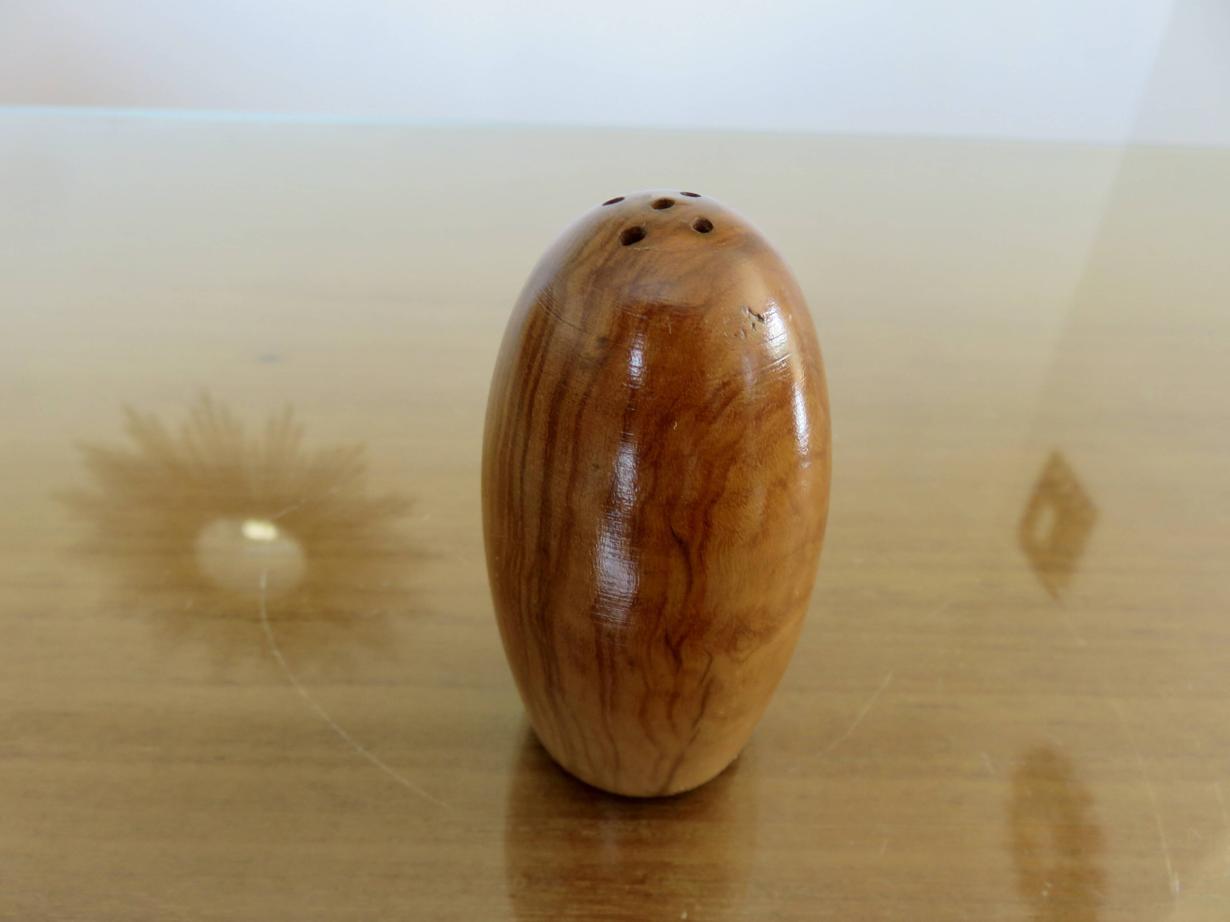 Scandinavian server, salt, pepper, mustard in teak 1960-70