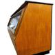 Vintage wooden shop counter with display case