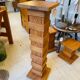 Scandinavian teak plant column, 1970