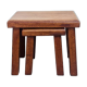 Vintage brutalist eiken nesting tables 1970’s