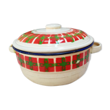 Vintage enamelled sheet metal pot