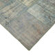 Handmade anatolian overdyed 177 cm x 246 cm blue patchwork carpet