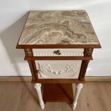 Bedside table with marble