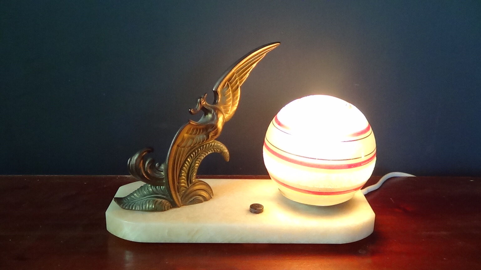 Marble Art Deco Lamp
