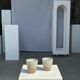 Set of 2 cups in Indonesian ceramic (brown & speckled glazed matte)