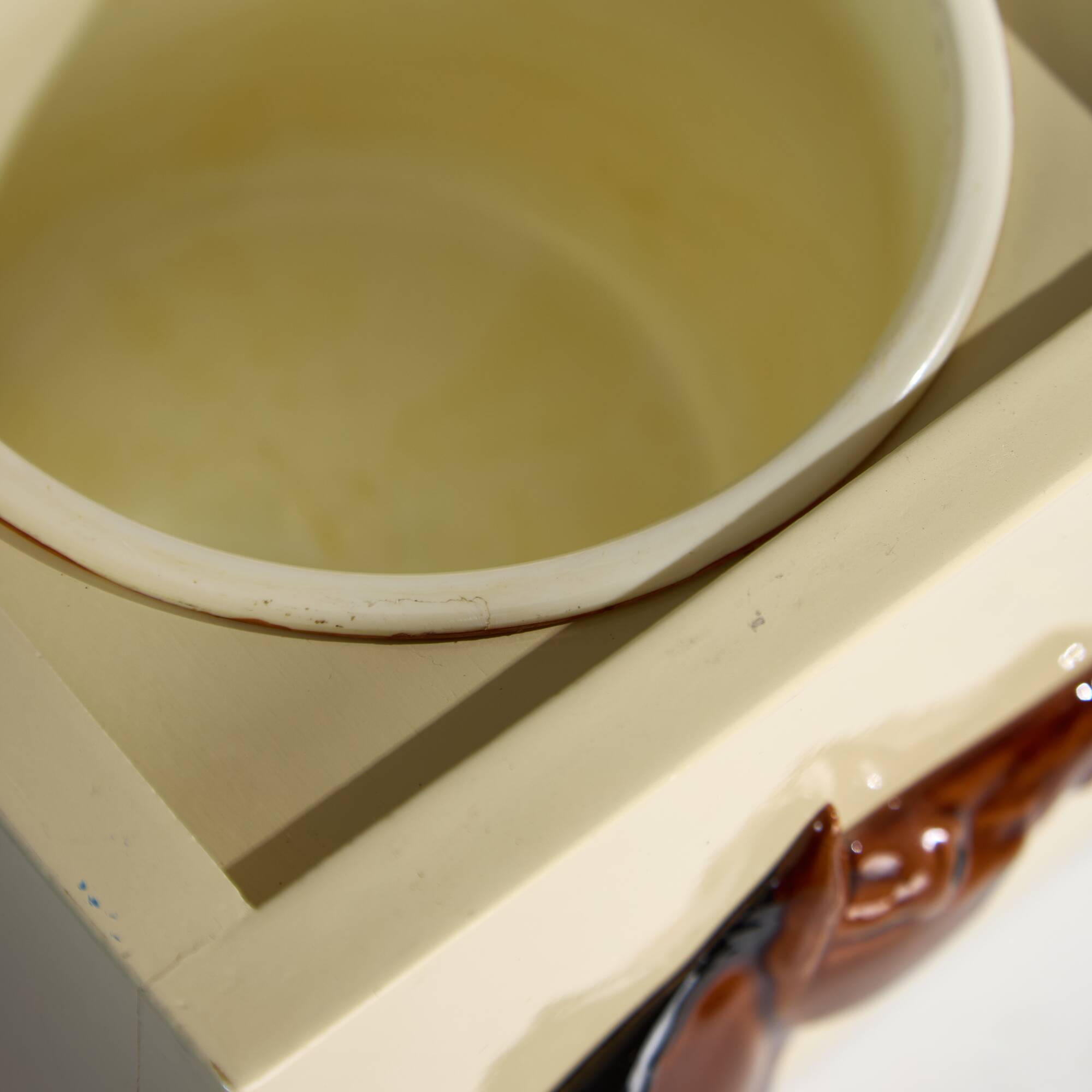 Vintage Ice Cube Holder with Ceramic Horse-Head