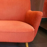 Couch sofa red bean vintage 50/60s