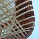 Suspension scandinave vintage en bois et fils tendus, années 60