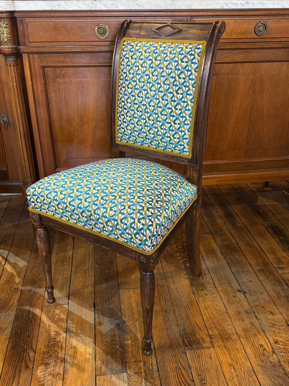 Directoire style chair – traditional upholstery