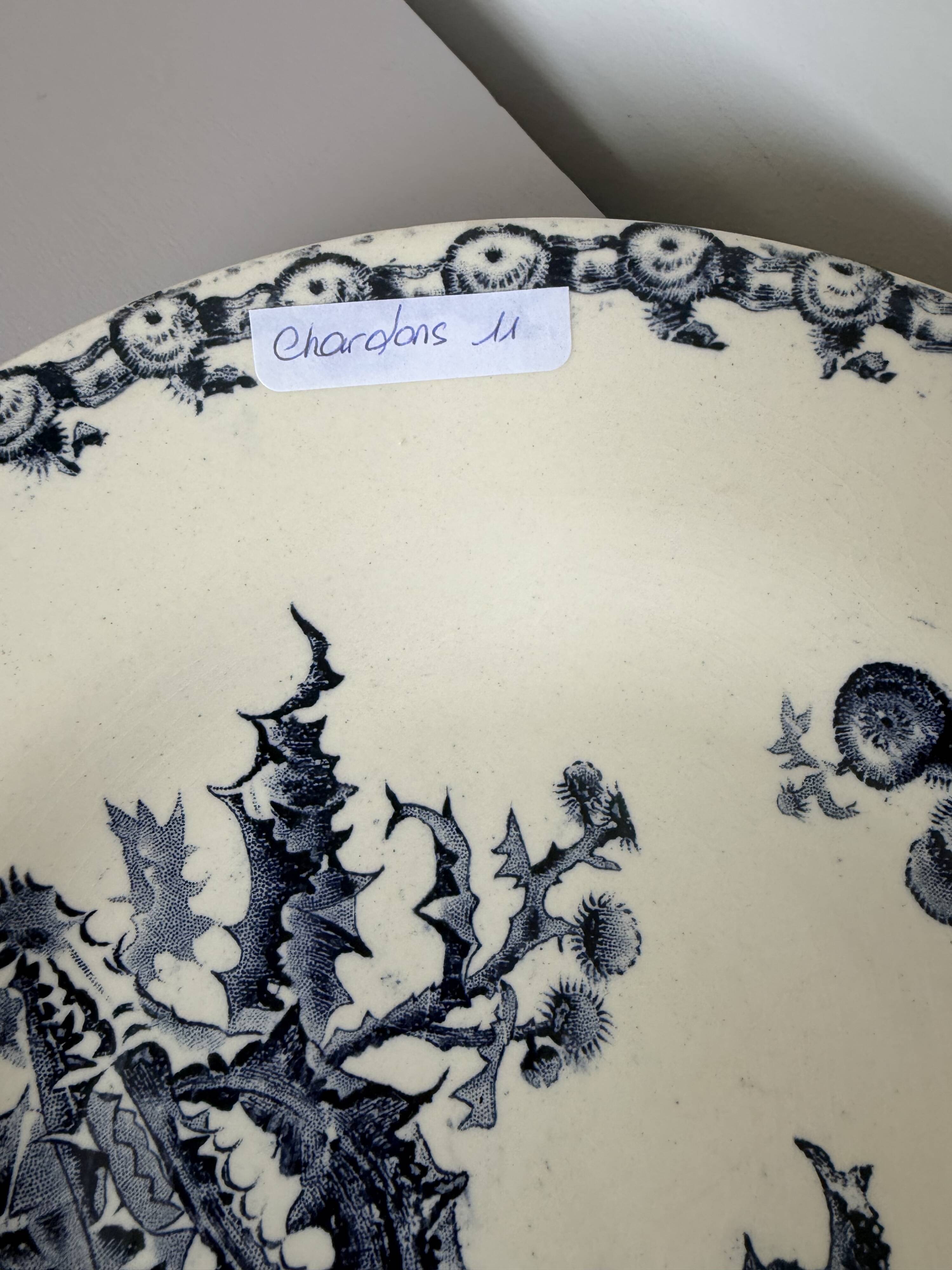 4 assiettes creuses Gien Chardons 260323
