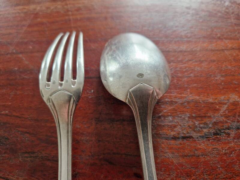 Christofle - Baptism cutlery model Boréal - in silver-plated metal