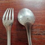 Christofle - Baptism cutlery model Boréal - in silver-plated metal