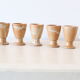 Set of 5 glasses on foot in sandstone, vintage