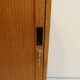 Vintage oak filing cabinet with roller shutter