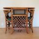 Salon de jardin en rotin console et deux fauteuils