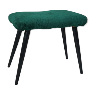 Wooden and fur stool 60/70