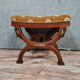Empire curule stool with mahogany goosenecks