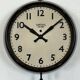 Vintage brown bakelite electric wall clock from smiths sectric, 1950s