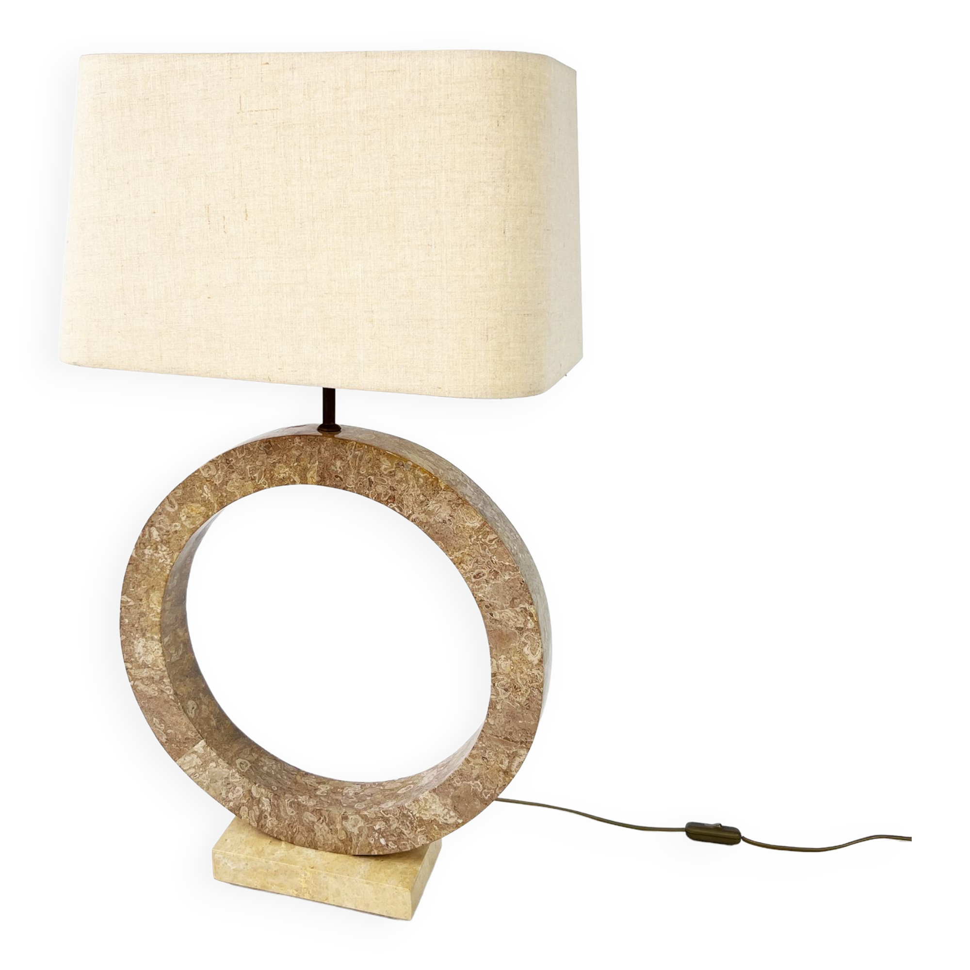 Marble look resin lamp, 1970s