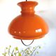 Suspension vintage suspension opaline "Orange"