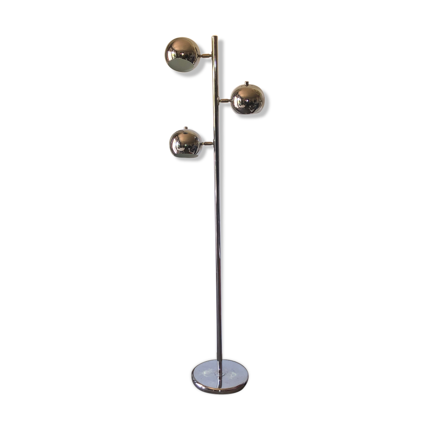 Floor lamp chrome balls "Bullit"
