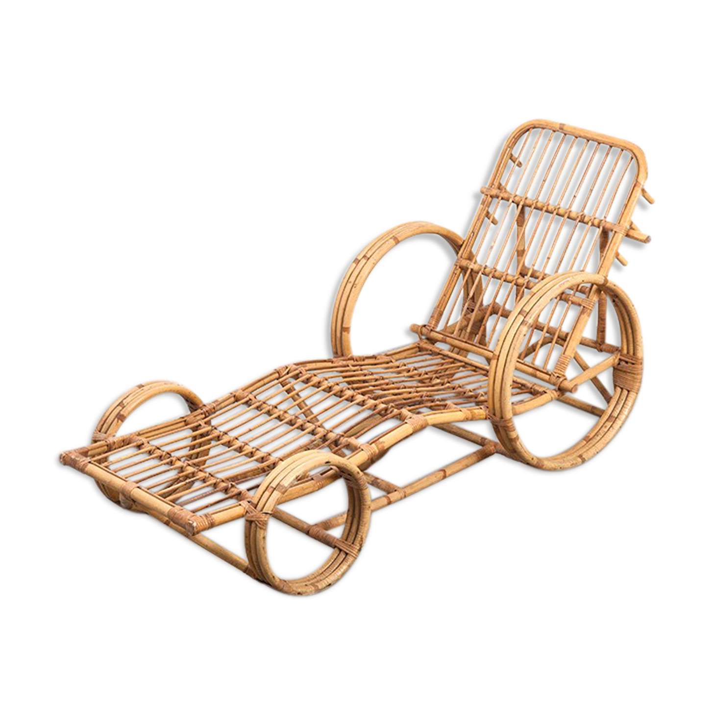 Lounge Chair in rattan, Netherlands 50 years