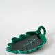 Large earthenware catchall, "Leaf" model, green, design, 1970.