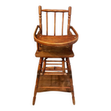 Antique early 20th century baby's top in beech with youpala abacus and tablet