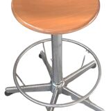 Sgabello Tecnico Industriale Legno e Metallo (Regolabile)