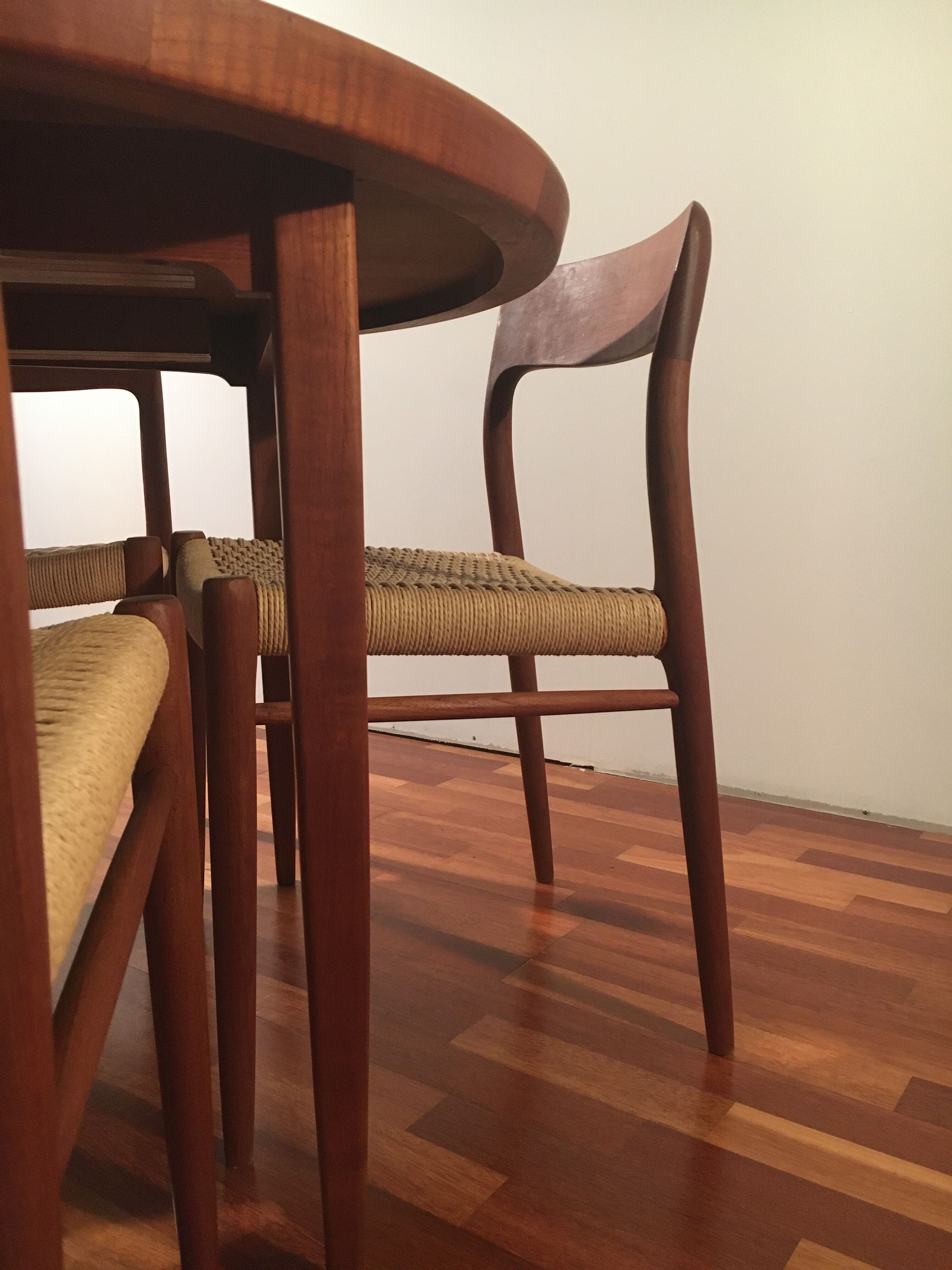 No.75 chairs & table by Niels Otto Muller for J.L. Mollers, 1950s