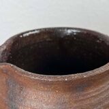 Carafe Vase de Pottery de Studio Allemand Brutaliste Mid-Century Modern par Gerhard Liebenthron, 1974