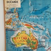 Geographical school Oceania Delagrave 60s map