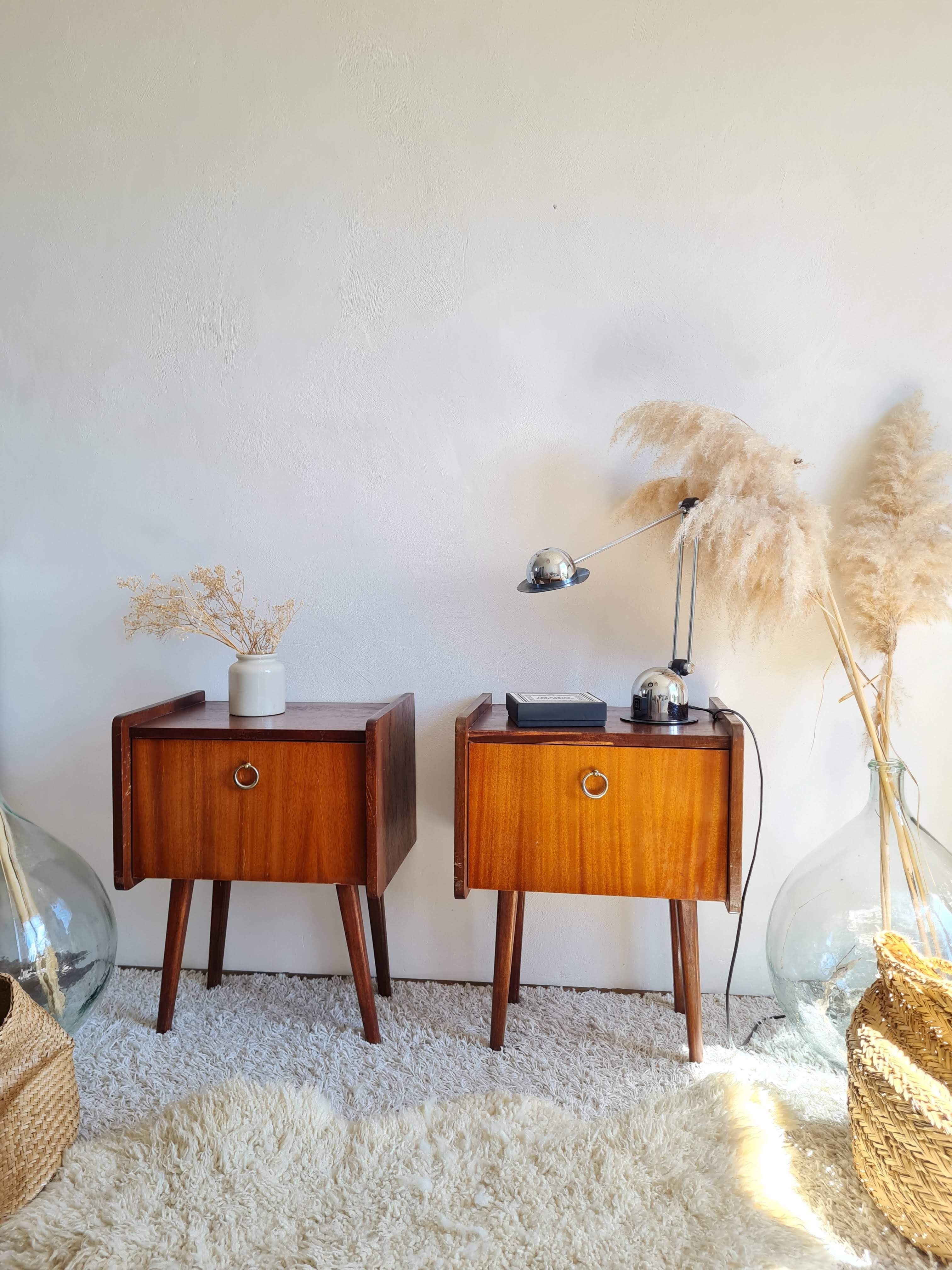 Pair of vintage bedside tables
