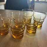 Set of 7 vintage colored glasses