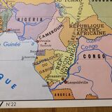 Old central west africa school map