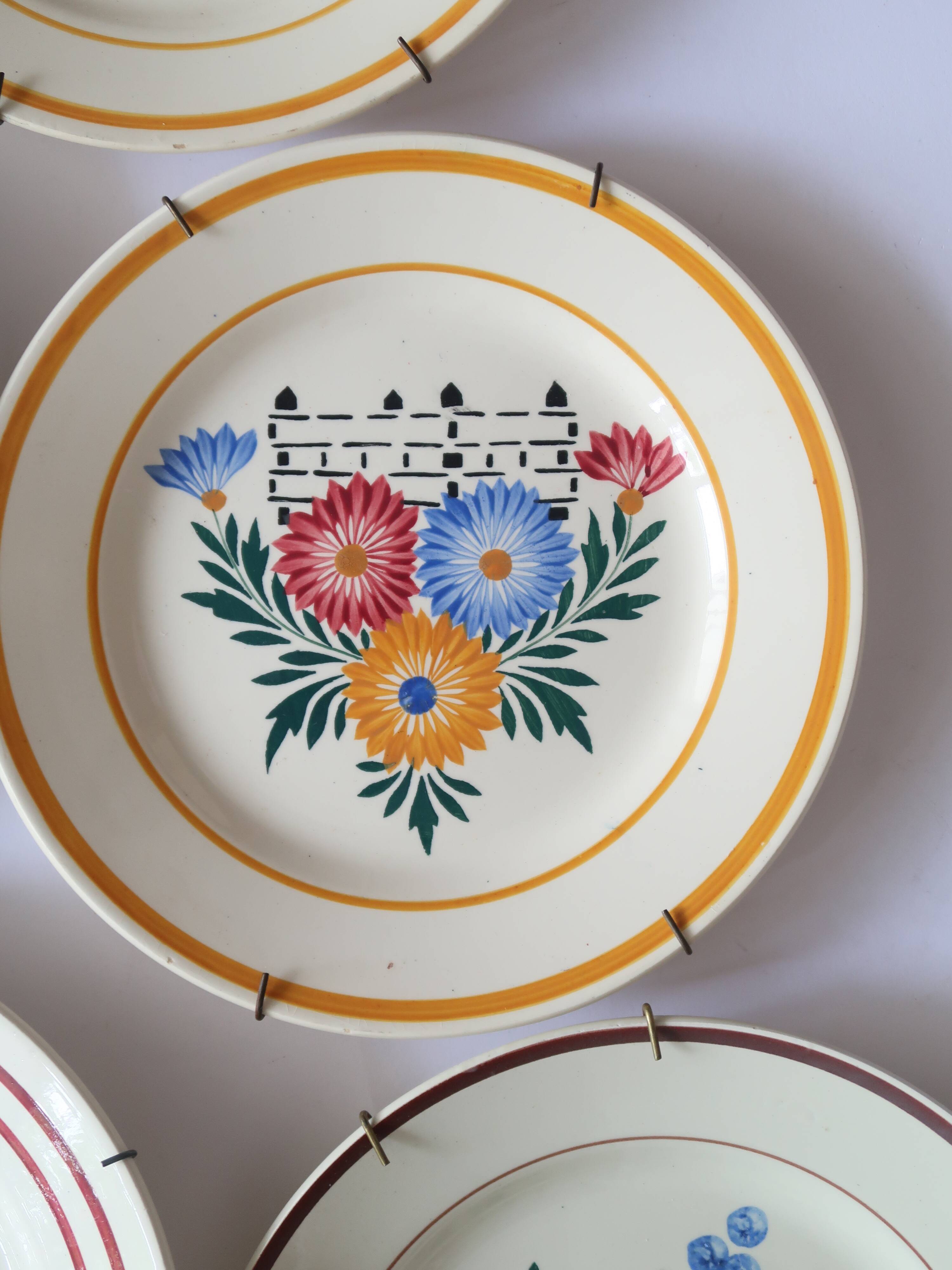 Set of 10 flower wall plates