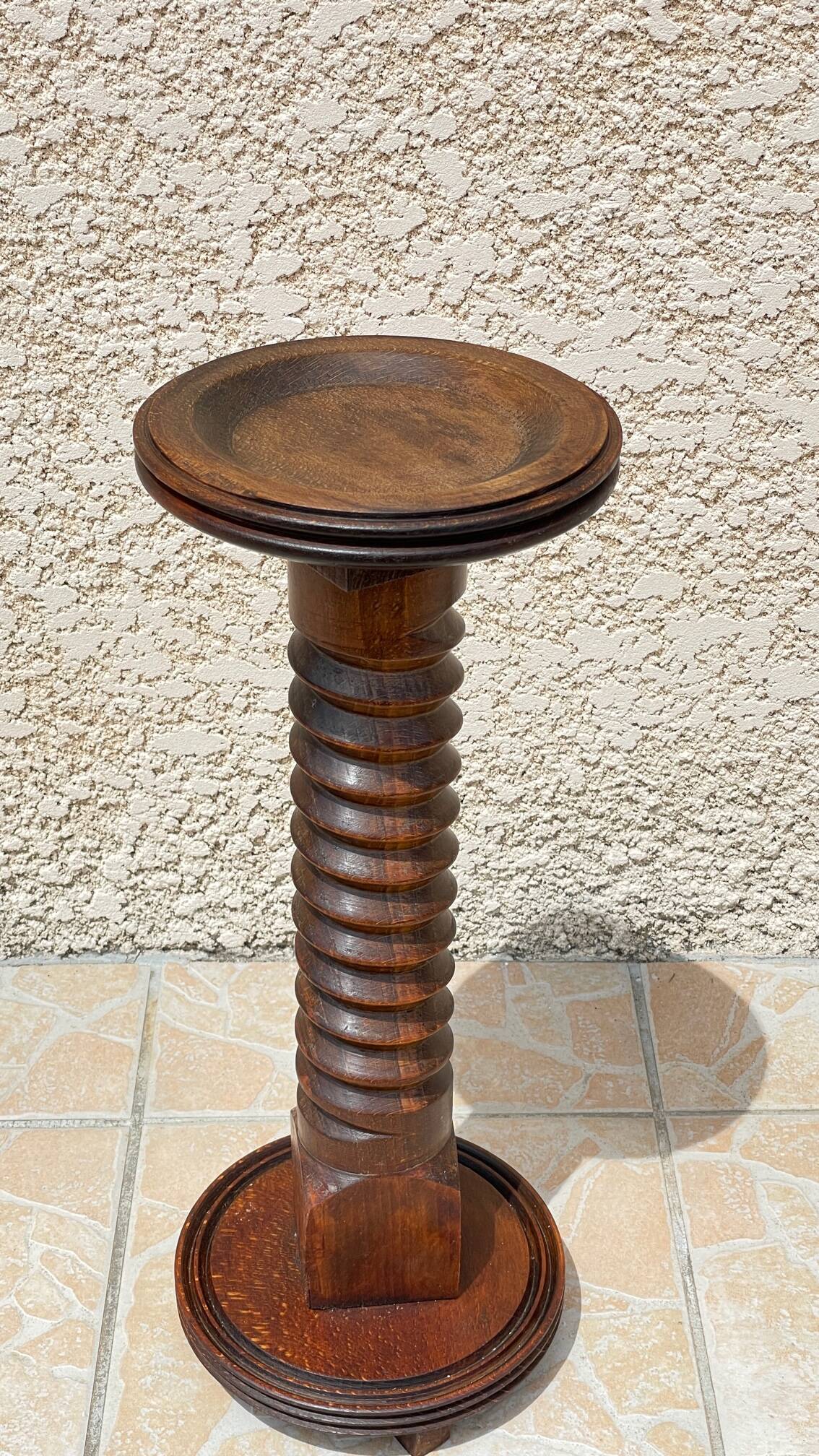 Charles dudouyt vintage oak plants holder