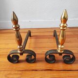 Vintage pair of andirons