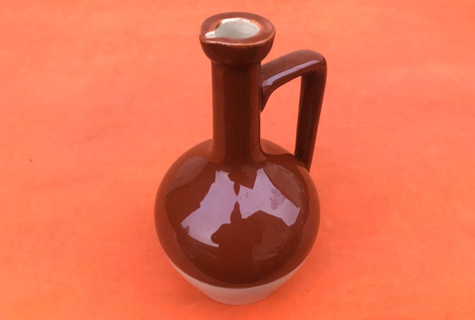 Old enamelled ceramic jug Paul Bardinet Bordeaux Registered