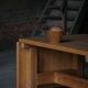 Modern Danish brutalist extendable dining table in pine, Tage Poulsen, 1970s.