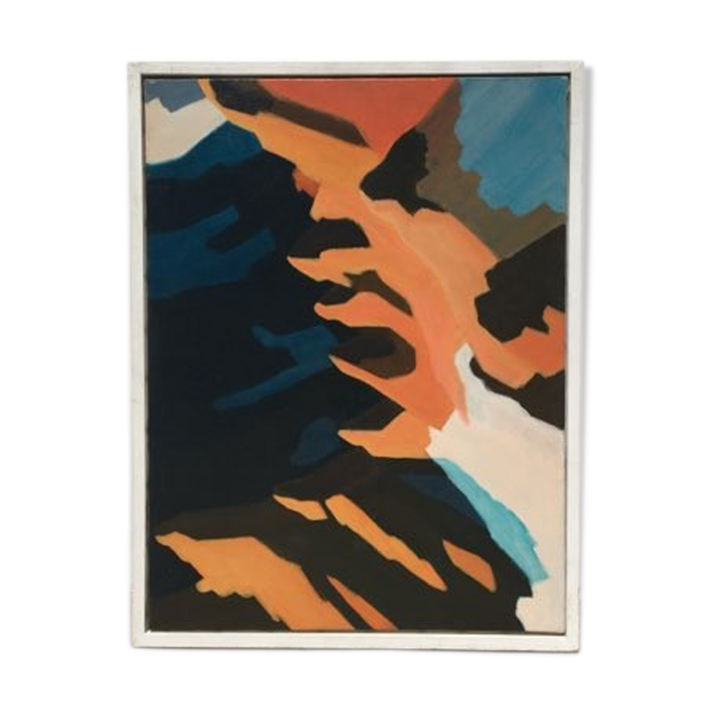 Table in orange and blue tones