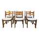 Brutalist dining chairs, set of 6 - 1960s