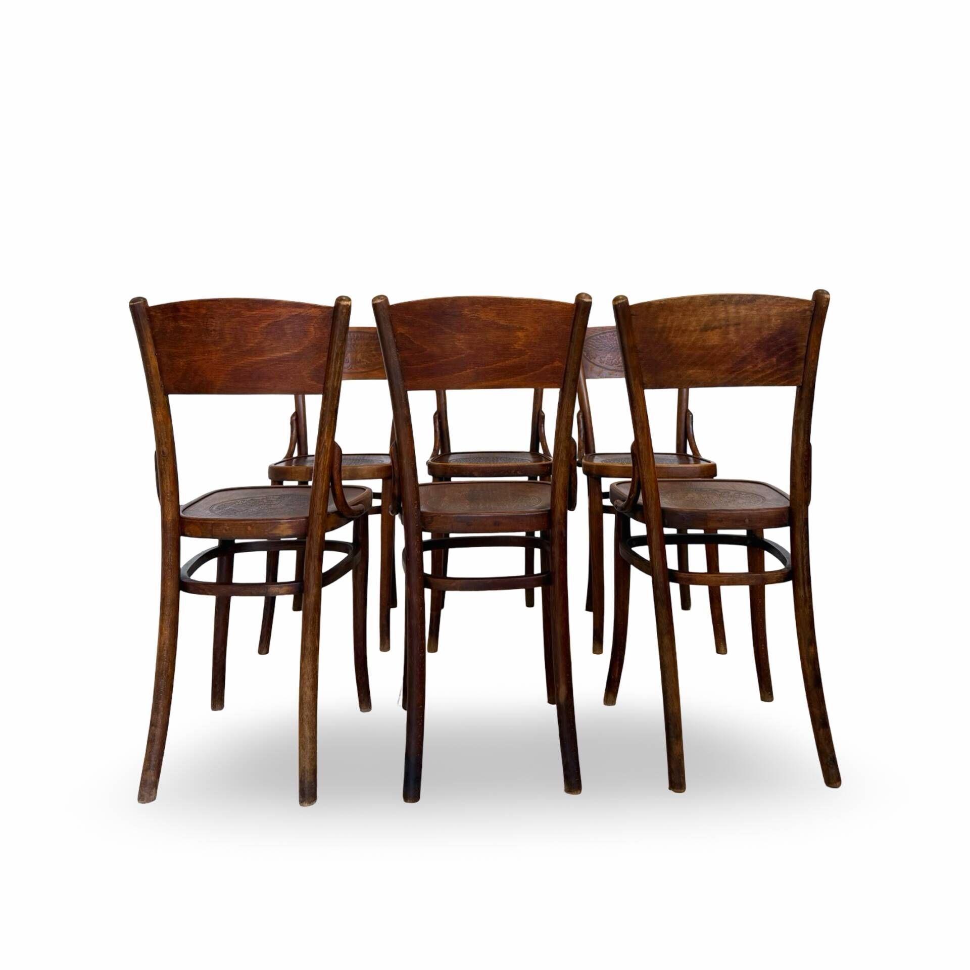 Set of six Authentic antique bentwood chairs, Antonio Volpe
