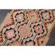 1970s Turkish Oushak Handmade Wool Cotton Orange Runner Rug 103x325