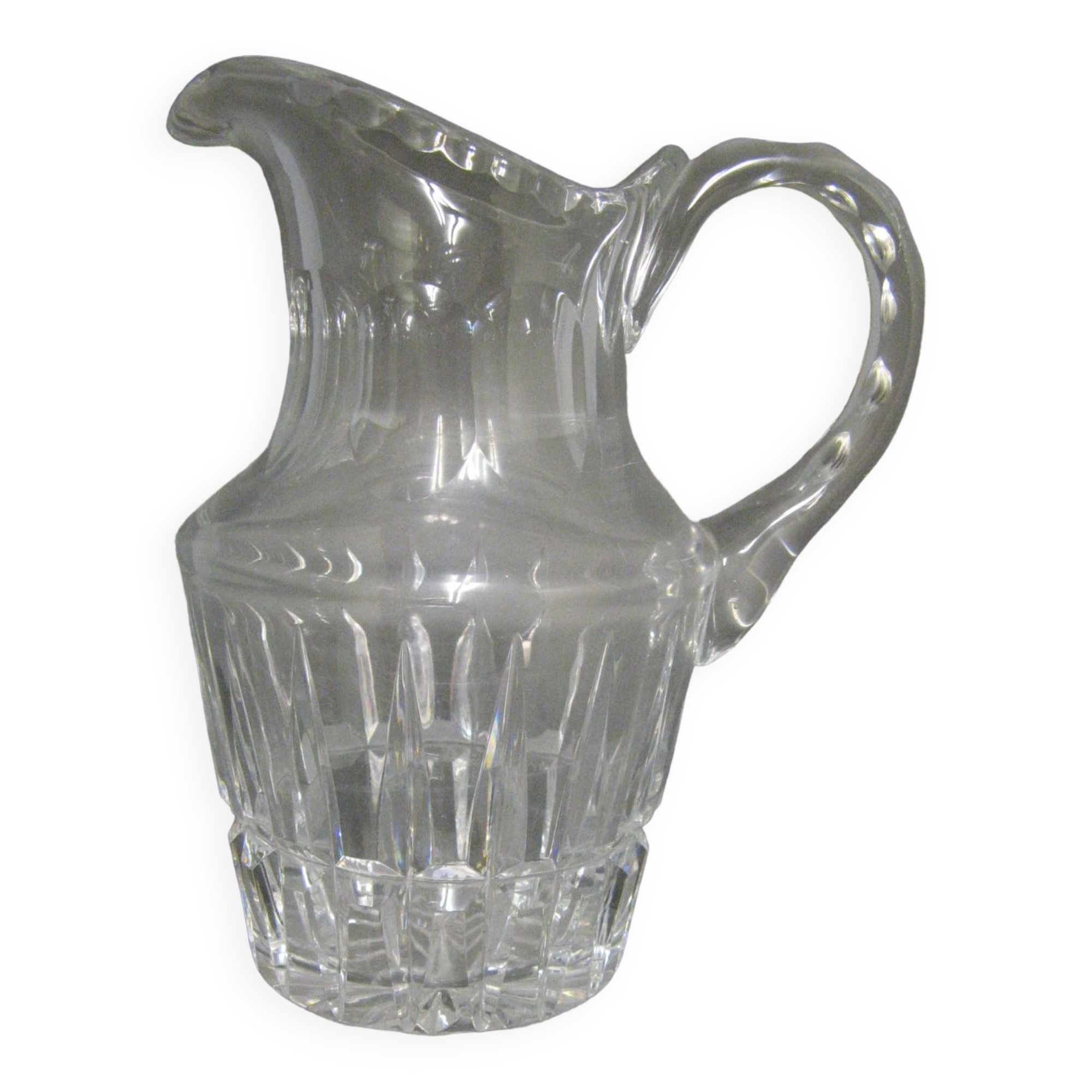 Old crystal pitcher. Baccarat, St Louis, Daum