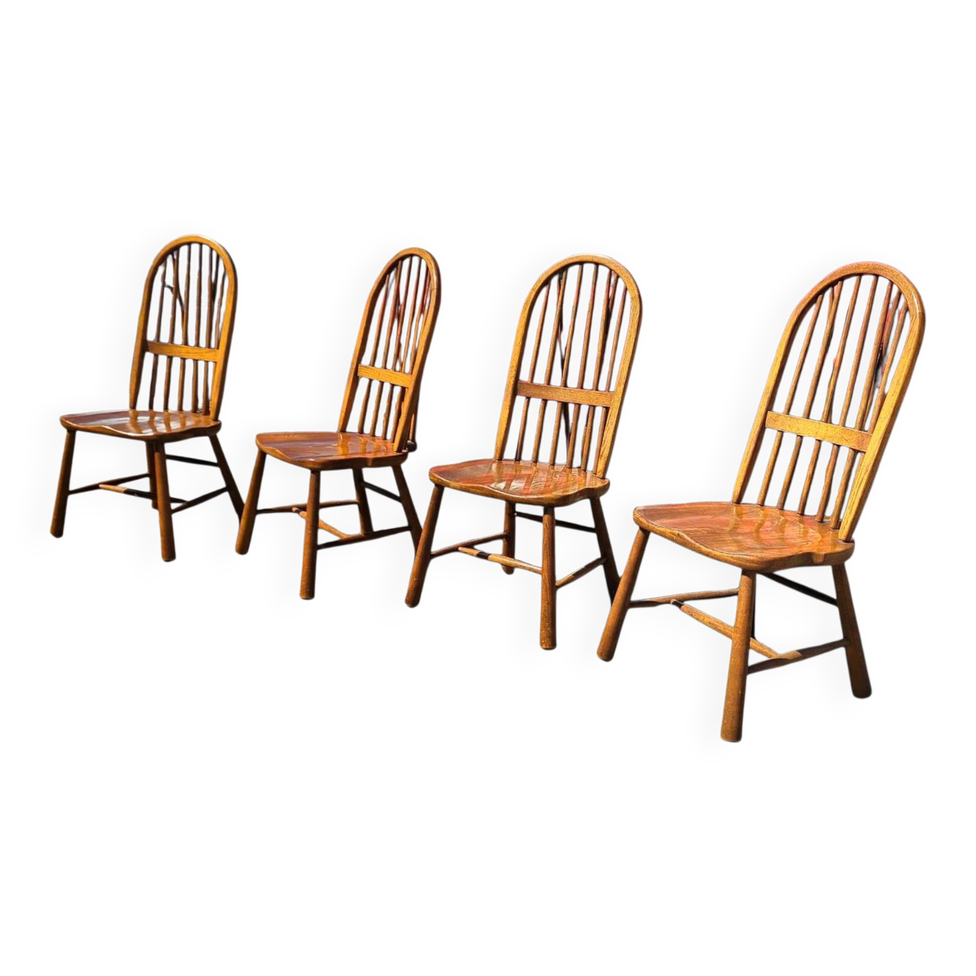 4 x Welsh stick back chairs