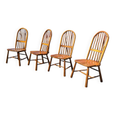4 chaises à dossier en bâton gallois